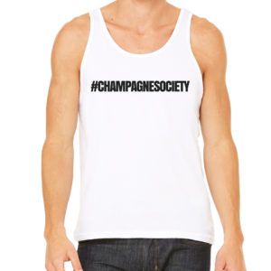 Champagne Society White Tank