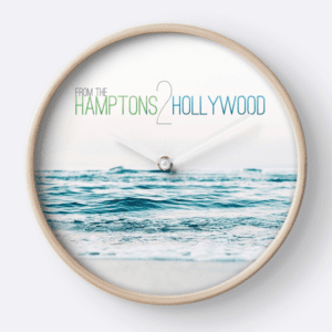 Hamptons to Hollywood Small Waves Clock