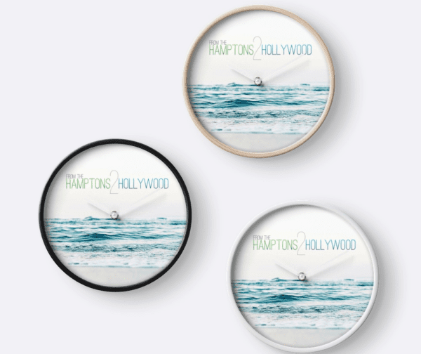 Hamptons to Hollywood Small Waves Clock