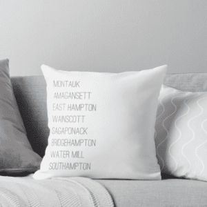 Hamptons Towns Throw Pillow